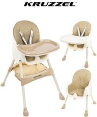 Maitinimo kėdutė 3in1, ruda kaina ir informacija | Maitinimo kėdutės | pigu.lt