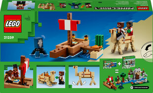 21259 LEGO® Minecraft Kelionė piratų laivu kaina ir informacija | Konstruktoriai ir kaladėlės | pigu.lt