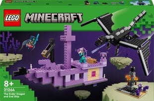 21264 LEGO® Minecraft Enderio drakonas ir Pabaigos laivas цена и информация | Конструкторы и кубики | pigu.lt