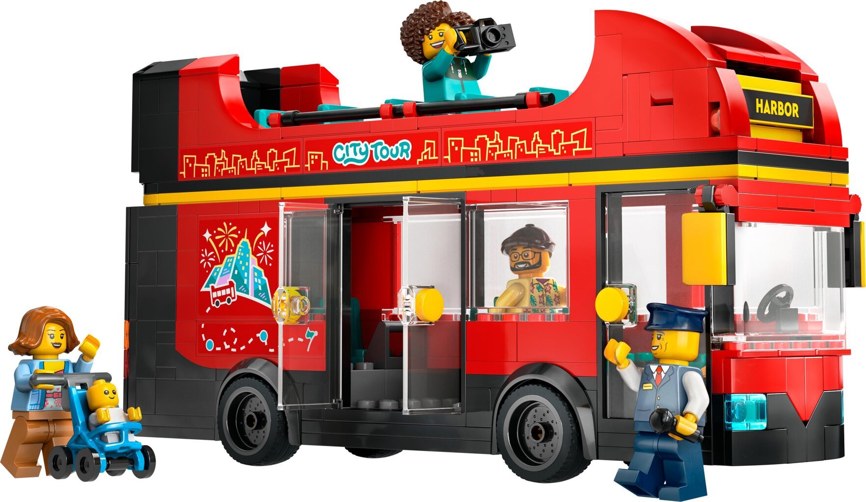 60407 LEGO® City Raudonas dviaukštis apžvalgos autobusas kaina ir informacija | Konstruktoriai ir kaladėlės | pigu.lt