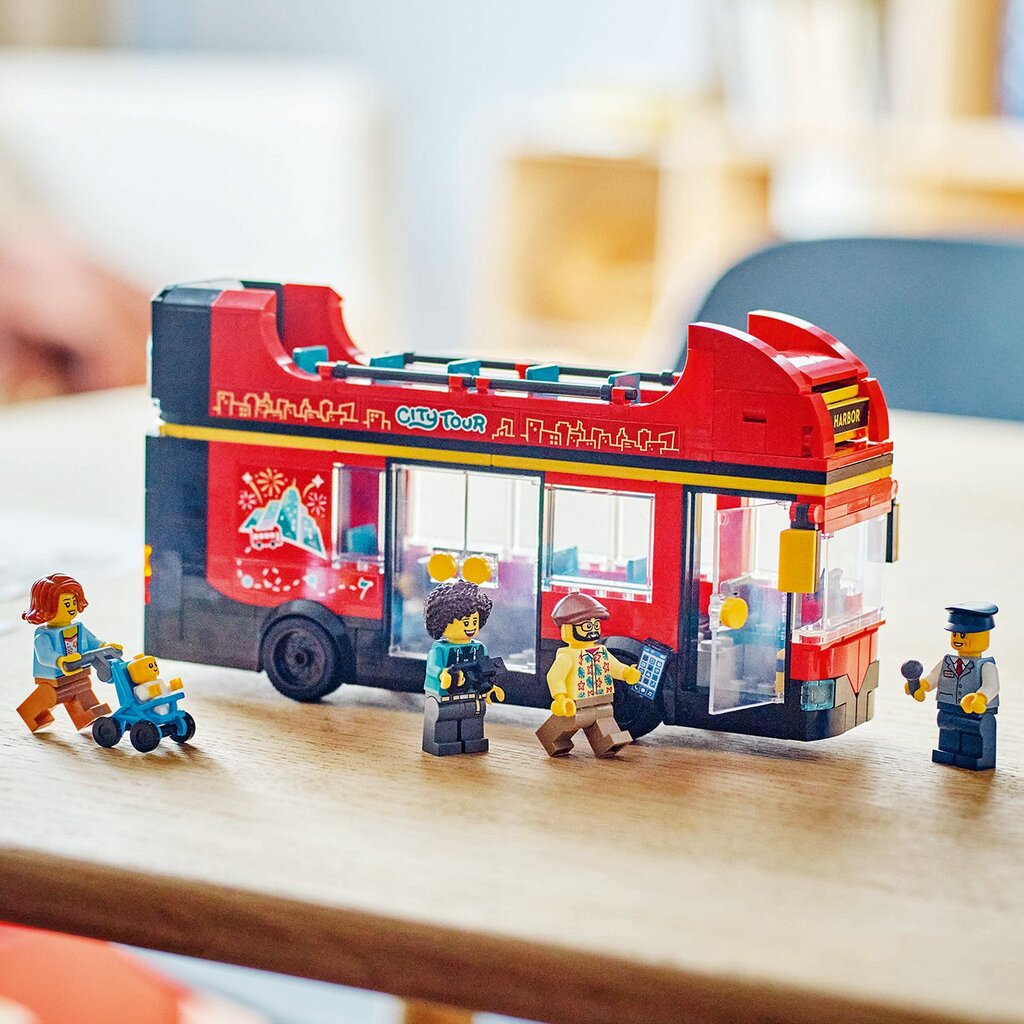 60407 LEGO® City Raudonas dviaukštis apžvalgos autobusas kaina ir informacija | Konstruktoriai ir kaladėlės | pigu.lt