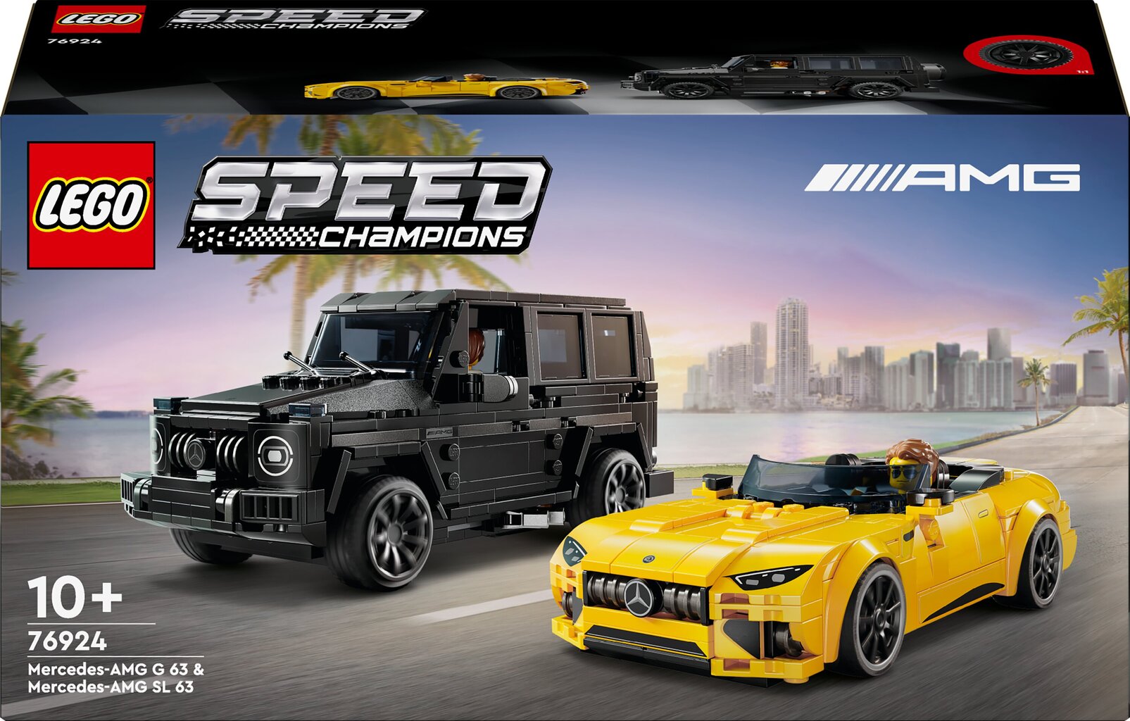 76924 LEGO® Speed Champions Automobiliai Mercedes-AMG G 63 ir Mercedes-AMG  SL 63 цена | pigu.lt