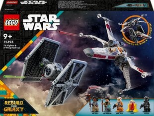 75393 LEGO® Star Wars™ Jungtinis TIE Fighter ir X-Wing modelis kaina ir informacija | Konstruktoriai ir kaladėlės | pigu.lt