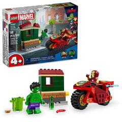 76287 LEGO® Marvel Geležinis žmogus su motociklu ir Halkas kaina ir informacija | Konstruktoriai ir kaladėlės | pigu.lt