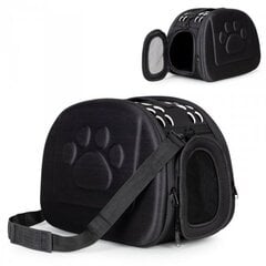 Сумка для домашних животных Purlov, чёрная, 43 x 32 x 27 см цена и информация | Переноски, сумки | pigu.lt
