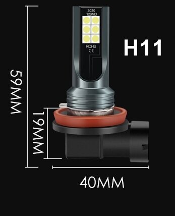 Automobilių lemputės Led H11 35W 12V kaina ir informacija | Automobilių lemputės | pigu.lt