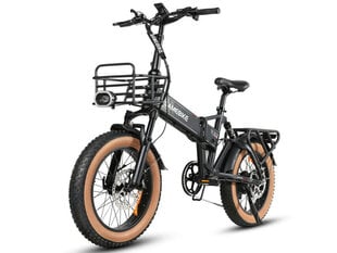 Kalnų dviratis Samebike XWLX09-II Fat Tire 20", juodas kaina ir informacija | Elektriniai dviračiai | pigu.lt