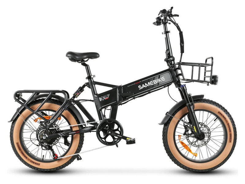 Kalnų dviratis Samebike XWLX09-II Fat Tire 20", juodas цена и информация | Elektriniai dviračiai | pigu.lt