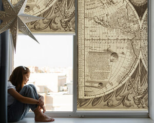 Roletas Senojo pasaulio žemėlapis, 120x140 cm kaina ir informacija | Roletai | pigu.lt