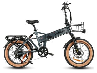 Kalnų dviratis Samebike XWLX09-II Fat Tire, pilkas kaina ir informacija | Elektriniai dviračiai | pigu.lt