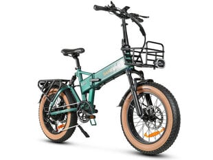 kalnų dviratis Samebike XWLX09-II Fat Tire 20", žalias kaina ir informacija | Elektriniai dviračiai | pigu.lt