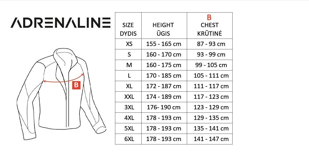 Moto striukė Adrenaline, juoda-raudona kaina ir informacija | Moto striukės | pigu.lt