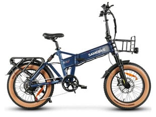 Kalnų dviratis Samebike XWLX09-II Fat Tire 20". mėlynas kaina ir informacija | Elektriniai dviračiai | pigu.lt