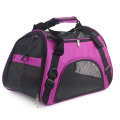 Transportavimo krepšys, 43x30x26x22 cm, violetinis kaina ir informacija | Transportavimo narvai, krepšiai | pigu.lt
