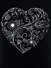 Женская футболка Noviti "Heart" (черная) цена и информация | Женские футболки | pigu.lt