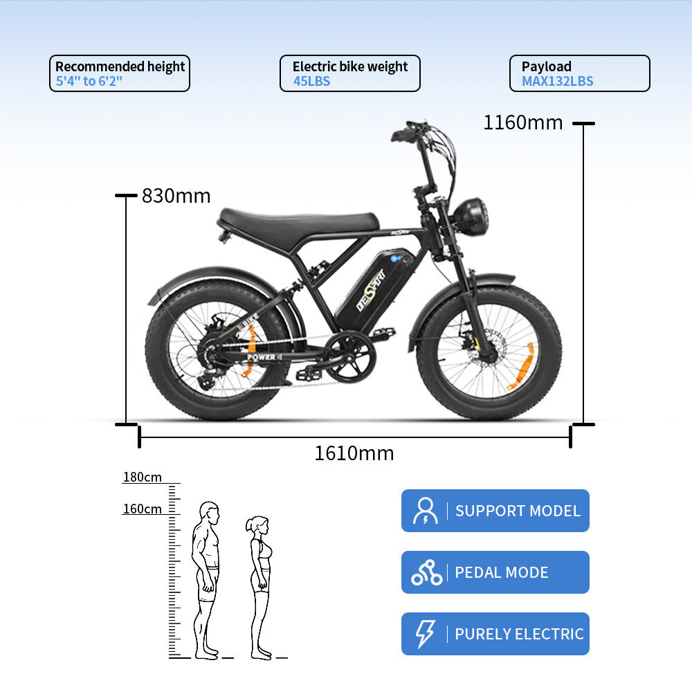 Elektrinis dviratis OneSport ONES3 PRO, 20", 500W, 17Ah, juodas цена и информация | Elektriniai dviračiai | pigu.lt