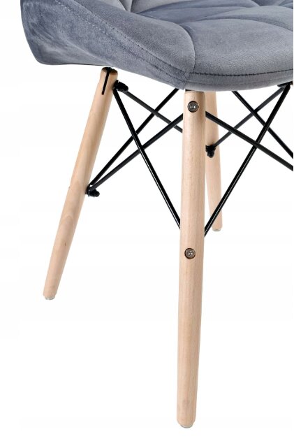 EHokery kėdė, grafito aksomas, 1 vnt. kaina ir informacija | Virtuvės ir valgomojo kėdės | pigu.lt