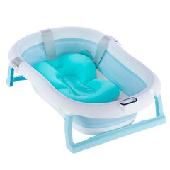Складная детская ванночка с термометром, голубая цена и информация | Товары для купания | pigu.lt