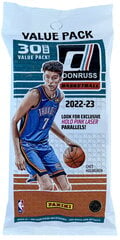 Баскетбольные карточки Panini Donruss 2022/2023 Value Pack, 30 шт. цена и информация | Коллекционные карточки | pigu.lt