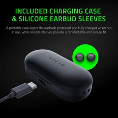 Беспроводные игровые наушники Razer Hammerhead True Bluetooth цена и информация | Теплая повязка на уши, черная | pigu.lt