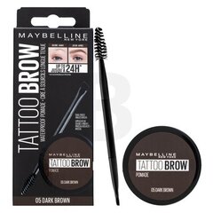 Maybelline Tattoo Brow 05 Темно-коричневый гель для бровей 2 в 1 цена и информация | Карандаши, краска для бровей | pigu.lt