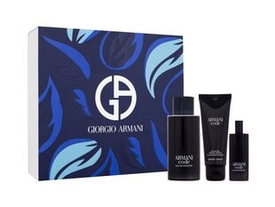 Kosmetikos rinkinys Giorgio Armani Men's Armani Code vyrams: tualetinis vanduo EDT, 125 ml + tualetinis vanduo EDT, 15 ml + dušo želė, 75 ml kaina ir informacija | Dušo želė, aliejai | pigu.lt