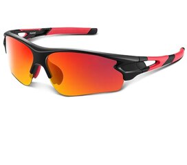 Poliarizuoti sportiniai akiniai nuo saulės vyrams R10 raudoni kaina ir informacija | Sportiniai akiniai | pigu.lt