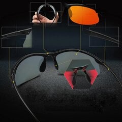 Poliarizuoti sportiniai akiniai nuo saulės vyrams O90 raudoni kaina ir informacija | Sportiniai akiniai | pigu.lt