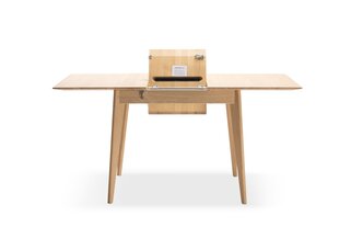 Išskleidžiamas stalas Solid Furniture Alis, rudas kaina ir informacija | Virtuvės ir valgomojo stalai, staliukai | pigu.lt