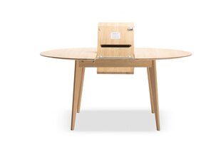 Išskleidžiamas stalas Solid Furniture Alis, rudas kaina ir informacija | Virtuvės ir valgomojo stalai, staliukai | pigu.lt