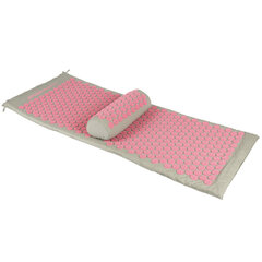 Akupresūros sveikatos kilėlis su pagalve Sportvida, 130x50 cm, rožinis kaina ir informacija | Masažo reikmenys | pigu.lt