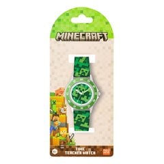 MINECRAFT Creeper наручные часы с силиконовым ремешком цена и информация | Аксессуары для детей | pigu.lt