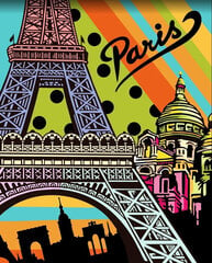 Tapyba pagal skaičius Wizardi Paryžiaus pop menas, 40x50 cm kaina ir informacija | Tapyba pagal skaičius | pigu.lt