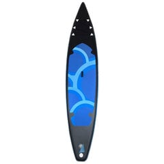 Надувная гребная лодка, Omimar, Черный/синий, 380x79x15 см, + весло цена и информация | SUP доски, водные лыжи, водные аттракционы | pigu.lt