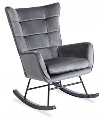Supamas fotelis Lounge Velvet, pilkas kaina ir informacija | Svetainės foteliai | pigu.lt