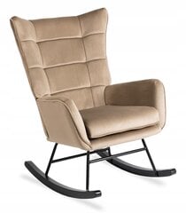 Кресло-качалка Lounge Velvet, песочный цена и информация | Кресла в гостиную | pigu.lt