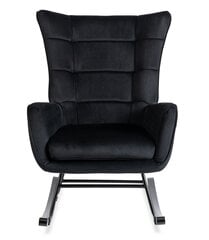 Supamas fotelis Lounge Velvet, juodas kaina ir informacija | Svetainės foteliai | pigu.lt