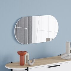 Подвесное зеркало MDKT074, белое цена и информация | Зеркала | pigu.lt