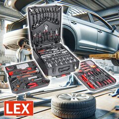 Įrankių komplektas XXL Lex 186vnt. kaina ir informacija | Mechaniniai įrankiai | pigu.lt