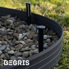 Бордюр для газона Begris 50M x 4cm + 100 анкеров цена и информация | Заборы и принадлежности к ним | pigu.lt