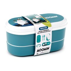 Moomin Bento Box priešpiečių dėžutė su stalo įrankiais, 1 vnt. kaina ir informacija | Maisto saugojimo  indai | pigu.lt