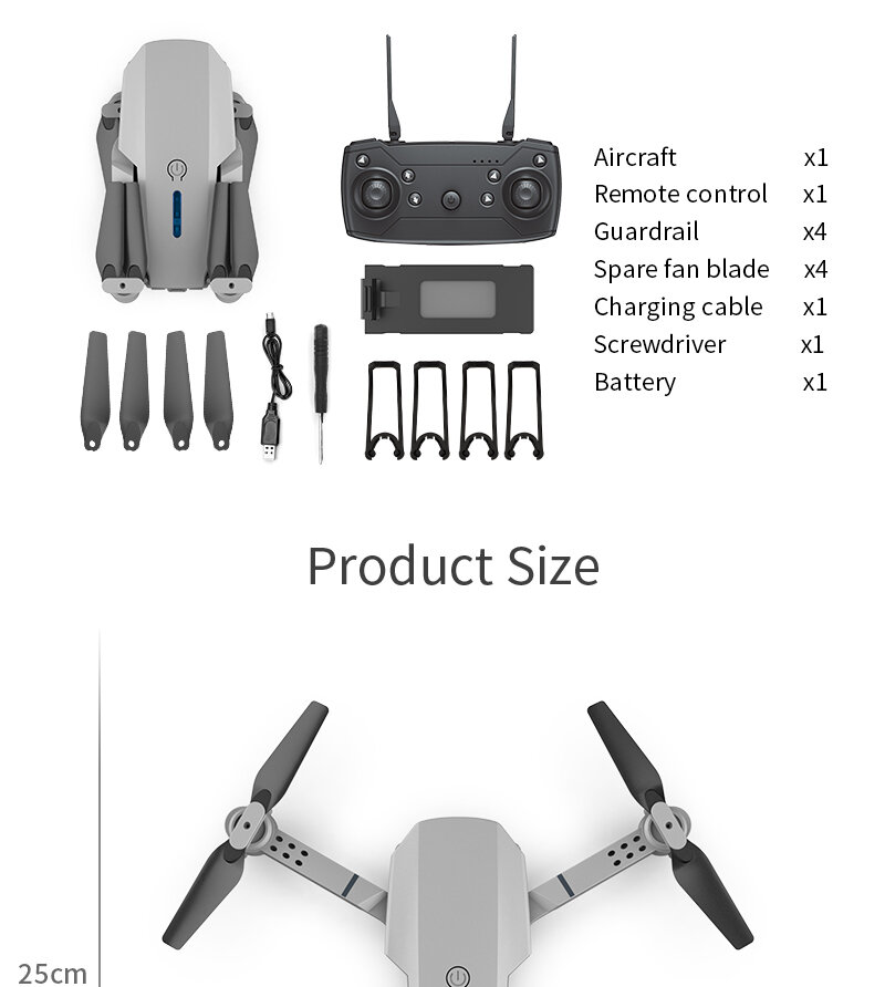 Dronas E88 Pro Max цена и информация | Dronai | pigu.lt