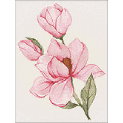 Deimantinės mozaikos rinkinys Wizardi Magnolia blossom, 30x40 cm kaina ir informacija | Deimantinės mozaikos | pigu.lt