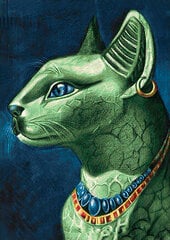 Deimantinė mozaika Wizardi Emerald Cat, 27x38 cm kaina ir informacija | Deimantinės mozaikos | pigu.lt