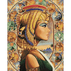 Deimantinės mozaikos rinkinys Wizardi Queen of Egypt, 38x48 cm kaina ir informacija | Deimantinės mozaikos | pigu.lt