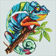 Deimantinė mozaika Wizardi Chameleon, 38x38 cm kaina ir informacija | Deimantinės mozaikos | pigu.lt