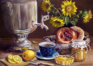 Deimantinės mozaikos rinkinys Wizardi Samovar, 70x50 cm kaina ir informacija | Deimantinės mozaikos | pigu.lt