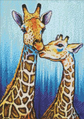 Deimantinė mozaika Wizardi Giraffe Kiss, 27x38 cm kaina ir informacija | Deimantinės mozaikos | pigu.lt