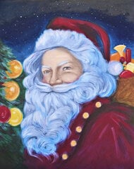 Deimantinės mozaikos rinkinys Wizardi Santa Claus, 38x48 cm kaina ir informacija | Deimantinės mozaikos | pigu.lt