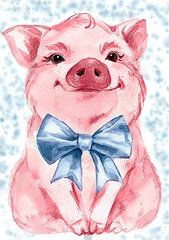 Deimantinė mozaika Wizardi Cute Piggy, 20x30 cm kaina ir informacija | Deimantinės mozaikos | pigu.lt